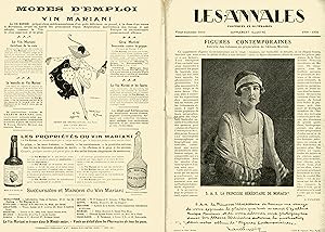 "LES ANNALES Supplément illustré 1930-1931 / S.A.S. LA PRINCESSE HÉRÉDITAIRE DE MONACO": Extraits...