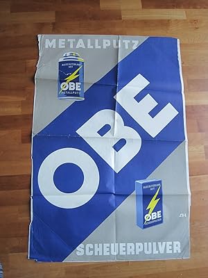 "OBE-Metallputz, Scheuerpulver" Original-Plakat, ca 1930/40, Größe: 95 x 63 cm