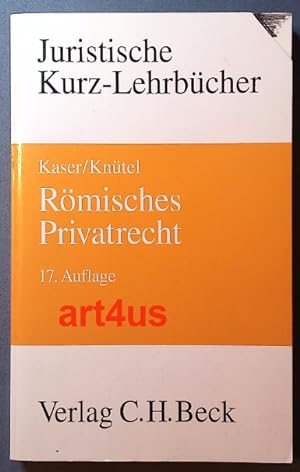 Immagine del venditore per Rmisches Privatrecht. Juristische Kurz-Lehrbcher venduto da art4us - Antiquariat