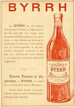 "BYRRH" Affichette d'intérieur originale entoilée (vers 1930)