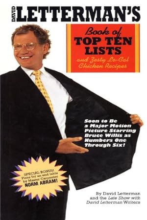 Seller image for David Letterman's Book of Top Ten Lists: and Zesty Lo-Cal Chicken Recipes by Letterman, David, David Letterman Writers [Paperback ] for sale by booksXpress