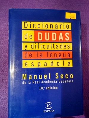 Diccionario de dudas y dificultades de la lengua española
