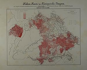 Höhen-Karte des Königreich`s Bayern, mit Angabe des durchschnittlichen Rohertrages des Ackerlande...