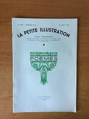 Seller image for LA PETITE ILLUSTRATION n 786 POESIES n 8 (2) for sale by KEMOLA