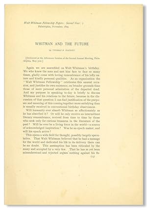 WHITMAN AND THE FUTURE [caption title]