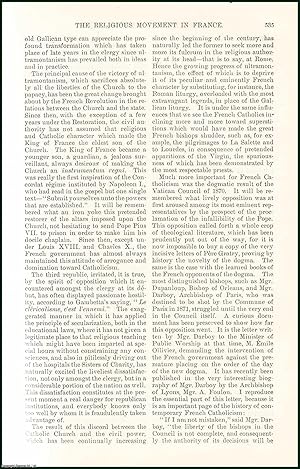 Seller image for The Religious Movement in France : Left behind the fictions of state religion. An uncommon original article from the Harper's Monthly Magazine, 1889. for sale by Cosmo Books