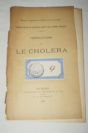 Seller image for INSTRUCTIONS SUR LE CHOLERA for sale by Librairie RAIMOND