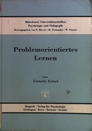 Bild des Verkufers fr Problemorientiertes Lernen : Strategieanwendung und Gestaltungsmglichkeiten. Mnchener Universittsschriften : Psychologie und Pdagogik zum Verkauf von books4less (Versandantiquariat Petra Gros GmbH & Co. KG)