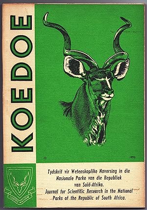 Seller image for Koedoe 13. 1970 for sale by Christison Rare Books, IOBA SABDA