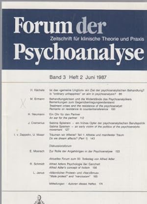 Seller image for Heft 2 / 1987. Forum der Psychoanalyse. Band 3. Zeitschrift fr klinische Theorie und Praxis. for sale by Fundus-Online GbR Borkert Schwarz Zerfa