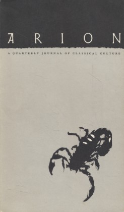 Bild des Verkufers fr Arion: A Quarterly Journal of Classical Culture. Vol. IV, No. 1, Spring. zum Verkauf von Fundus-Online GbR Borkert Schwarz Zerfa