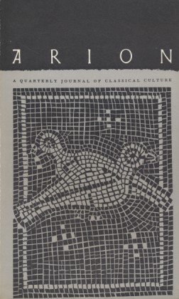 Bild des Verkufers fr Arion: A Quarterly Journal of Classical Culture. Vol. II, No. 1, Spring. zum Verkauf von Fundus-Online GbR Borkert Schwarz Zerfa