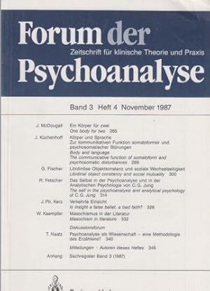 Bild des Verkufers fr Heft 4 / 1987. Forum der Psychoanalyse. Band 3. Zeitschrift fr klinische Theorie und Praxis. zum Verkauf von Fundus-Online GbR Borkert Schwarz Zerfa