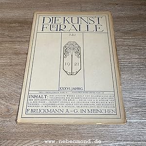 Immagine del venditore per Die Kunst fr Alle. Heft: Juli 1921 (XXXVI. Jahrgang). venduto da nebenmond