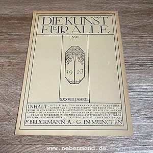 Bild des Verkufers fr Die Kunst fr Alle. Heft: Mai 1923 (XXXVIII. Jahrgang). zum Verkauf von nebenmond