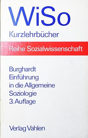 Bild des Verkufers fr Einfhrung in die Allgemeine Soziologie. zum Verkauf von Antiquariat Bookfarm