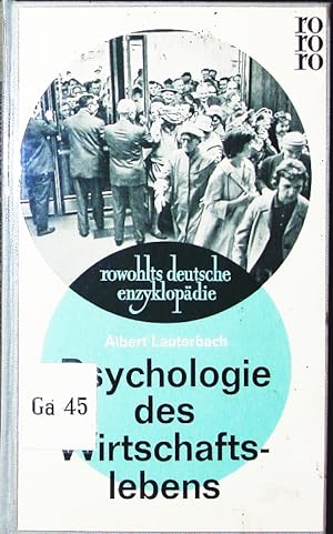 Bild des Verkufers fr Psychologie des Wirtschaftslebens. zum Verkauf von Antiquariat Bookfarm