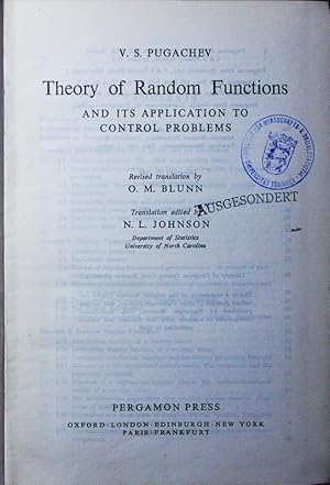 Image du vendeur pour Theory of random functions and its application to control problems. mis en vente par Antiquariat Bookfarm