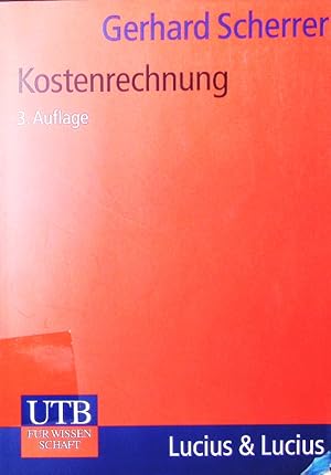 Seller image for Kostenrechnung. - [Hauptbd.]. for sale by Antiquariat Bookfarm