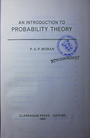 Imagen del vendedor de An introduction to probability theory. a la venta por Antiquariat Bookfarm