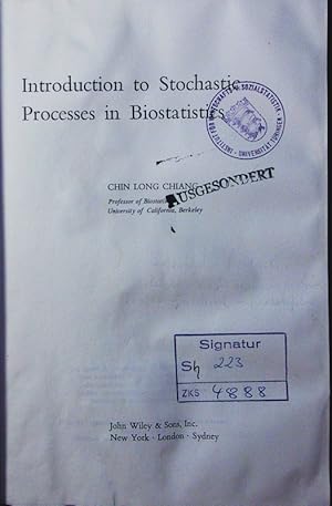 Image du vendeur pour Introduction to stochastic processes in biostatistics. mis en vente par Antiquariat Bookfarm