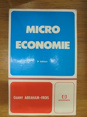 Imagen del vendedor de MICRO ECONOMIE 2em EDITION. a la venta por Librairie du Levant