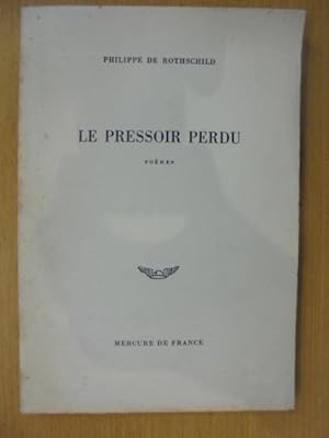 Immagine del venditore per LE PRESSOIR PERDU venduto da Librairie du Levant