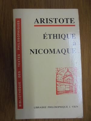 Image du vendeur pour Ethique  Nicomaque mis en vente par Librairie du Levant