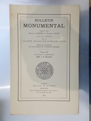 Image du vendeur pour BULLETIN MONUMENTAL. Tome CX. mis en vente par Librairie du Levant