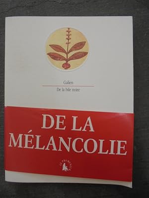 Imagen del vendedor de De la bile noire a la venta por Librairie du Levant