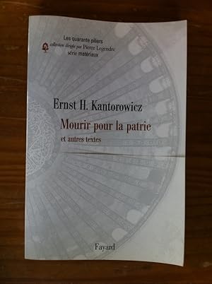 Seller image for MOURIR PUR LA PATRIE et autres textes for sale by Librairie du Levant
