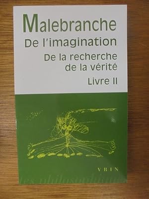 Imagen del vendedor de De la recherche de la vrit : Livre 2, De l'imagination a la venta por Librairie du Levant