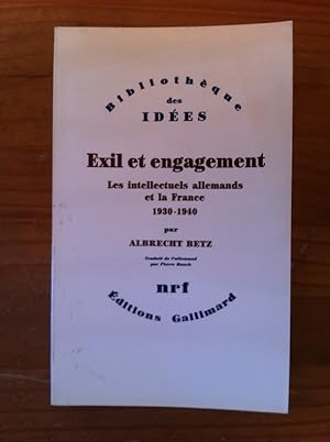 Image du vendeur pour EXIL et ENGAGEMENT. Les intellectuels allemands et la France 1930-1940. mis en vente par Librairie du Levant