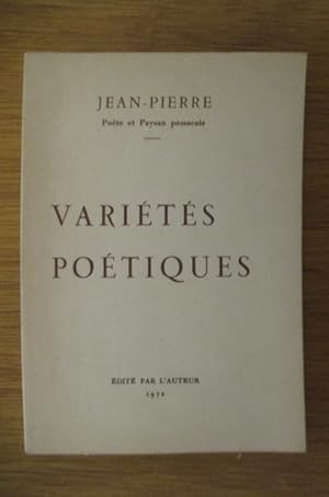 Image du vendeur pour VARIETES POETIQUES mis en vente par Librairie du Levant