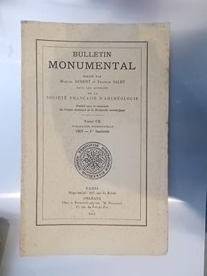 Image du vendeur pour BULLETIN MONUMENTAL. Tome CX. mis en vente par Librairie du Levant