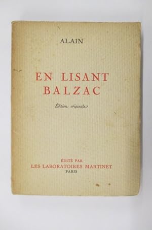 Image du vendeur pour EN LISANT BALZAC (Edition Originale) mis en vente par Librairie du Levant