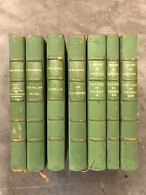 Seller image for Oeuvres - Nouvelle Librairie de France - 7 volumes - Les illumins - Aurlia accompagne de Les nuits d?octobre, Promenades et souvenirs et La Pandora - Lorely Contes et Facties Petits chateaux de Bohme - Les filles du feu - Voyage en Orient en 3 volumes for sale by Librairie du Levant