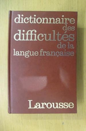 Seller image for DICTIONNAIRE DES DIFFICULTES DE LA LANGUE FRANCAISE for sale by Librairie du Levant
