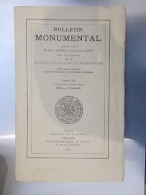 Image du vendeur pour BULLETIN MONUMENTAL. Tome CXII mis en vente par Librairie du Levant