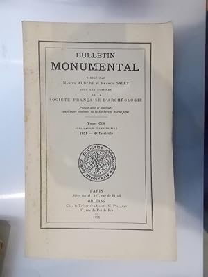 Seller image for BULLETIN MONUMENTAL. Tome CX. for sale by Librairie du Levant