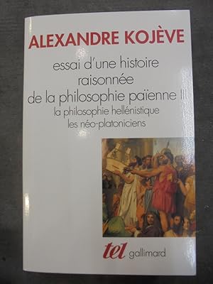 Seller image for Essai d'une histoire raisonnee de la philosophie paenne. Tome III for sale by Librairie du Levant