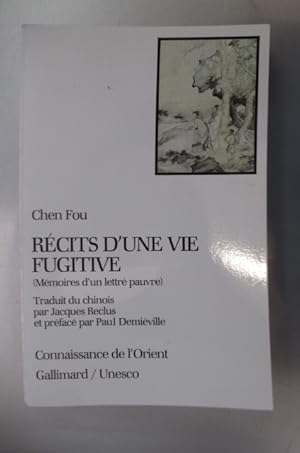 Imagen del vendedor de RECITS D'UNE VIE FUGITIVE a la venta por Librairie du Levant