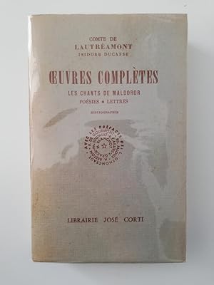 Immagine del venditore per Oeuvres compltes, Les Chants de Maldoror, Posies, Lettres. venduto da Librairie du Levant