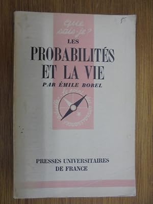 Imagen del vendedor de Les probabilits et la vie a la venta por Librairie du Levant