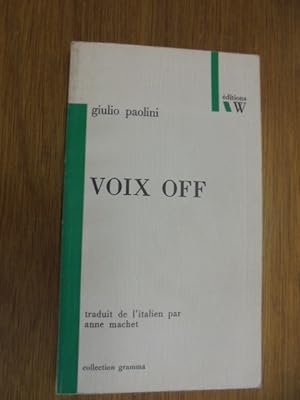 Bild des Verkufers fr VOIX OFF zum Verkauf von Librairie du Levant