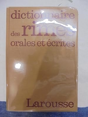 Seller image for Dictionnaire des Rimes Orales et crites for sale by Librairie du Levant