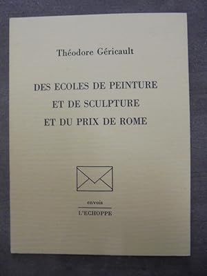 Immagine del venditore per Des coles de peinture et de sculpture et du prix de Rome venduto da Librairie du Levant