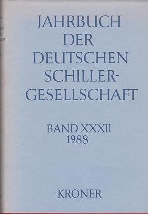 Bild des Verkufers fr Jahrbuch der Deutschen Schillergesellschaft, Bd.32, 1988 zum Verkauf von Die Buchgeister