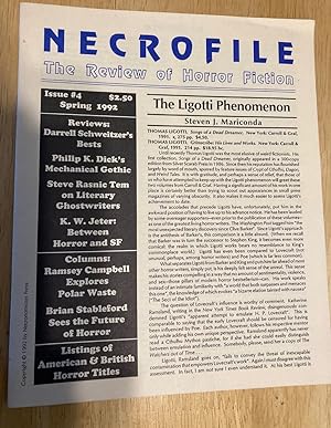 Imagen del vendedor de Necrofile The Review of Horror Fiction Issue #4 Spring 1992 a la venta por biblioboy