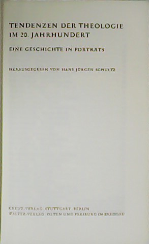 Immagine del venditore per Tendenzen der Theologie IM 20. Jahrhundert. Eine Geschichte in Portrts. venduto da Librera y Editorial Renacimiento, S.A.